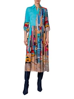 Georgette NYC Collage Shirtdress