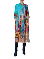 Georgette NYC Collage Shirtdress