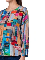 Silk NYC Collage Blouse