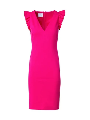 Signature Jersey V-Neck Midi-Dress