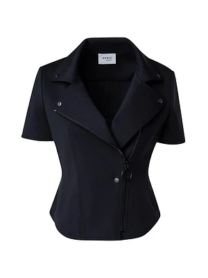 Neoprene Short-Sleeve Biker Jacket