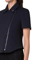 Neoprene Short-Sleeve Biker Jacket