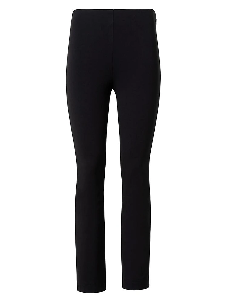 Jersey Boot-Cut Crop Pants