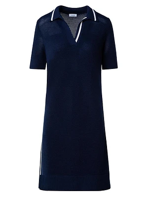 Wool-Blend Polo Dress