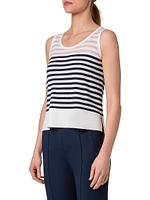 Striped Wool-Blend Knit Tank