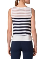 Striped Wool-Blend Knit Tank