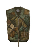 Mixed-Media Puffer Vest