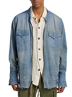 Denim Western Zip Shirt Jacket