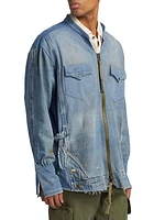 Denim Western Zip Shirt Jacket