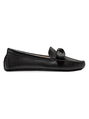 Bellport Bow Leather Driving Loafers