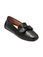 Bellport Bow Leather Driving Loafers