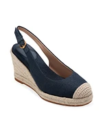 Cloudfeel 80MM Espadrille Slingback Wedge Pumps