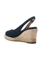 Cloudfeel 80MM Espadrille Slingback Wedge Pumps