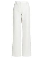 Wide-Leg Cotton Trousers