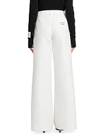 Wide-Leg Cotton Trousers