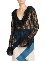 Heart Of Wool Sheer Lace Blouse