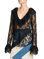 Heart Of Wool Sheer Lace Blouse