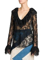 Heart Of Wool Sheer Lace Blouse