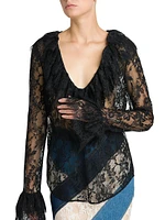 Heart Of Wool Sheer Lace Blouse