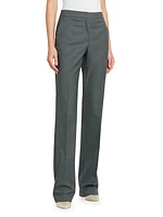 Wool Straight-Leg Trousers