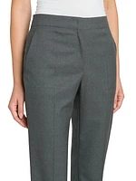 Wool Straight-Leg Trousers