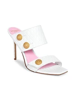 Eva Embossed-Leather Sandals