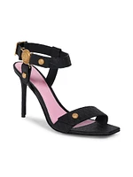 Eva Embossed Leather Sandals