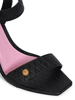 Eva Embossed Leather Sandals