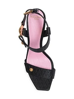 Eva Embossed Leather Sandals