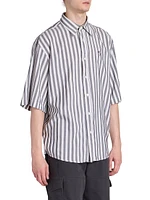 Sandrok Striped Button-Front Shirt