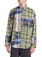 Setar Plaid Cotton Button-Front Shirt