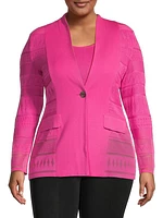 Plus Burnout Single-Button Jacket