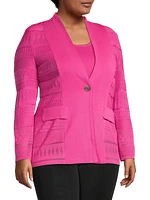 Plus Burnout Single-Button Jacket