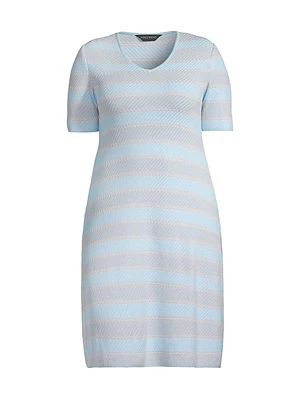 Plus Jacquard Flare Midi-Dress