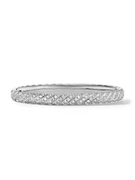 Sculpted Cable Bangle Bracelet 18K White Gold