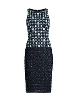 Beaded Sleeveless Midi-Dress