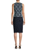 Beaded Sleeveless Midi-Dress