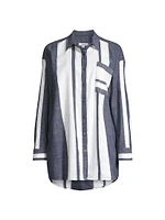 Mariam Cotton Striped Shirt