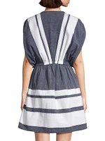 Alem Striped Cotton Minidress