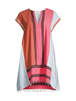 Elina Colorblocked Cotton Caftan