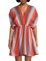 Alem Striped Plunge Minidress