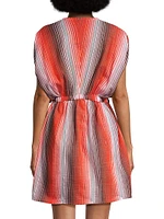 Alem Striped Plunge Minidress