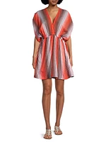 Alem Striped Plunge Minidress