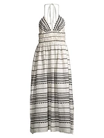 Gete Cotton Halter Midi-Dress