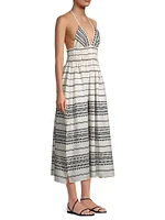 Gete Cotton Halter Midi-Dress