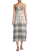 Gete Cotton Halter Midi-Dress
