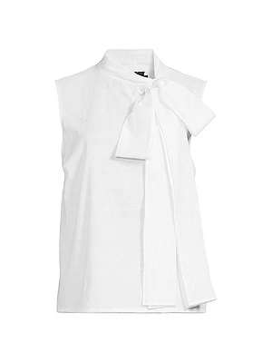 Bow Linen Blouse