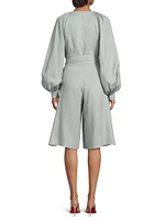 Debra Tie-Waist Linen Jumpsuit