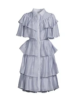 Tiered Ruffled Midi-Dress