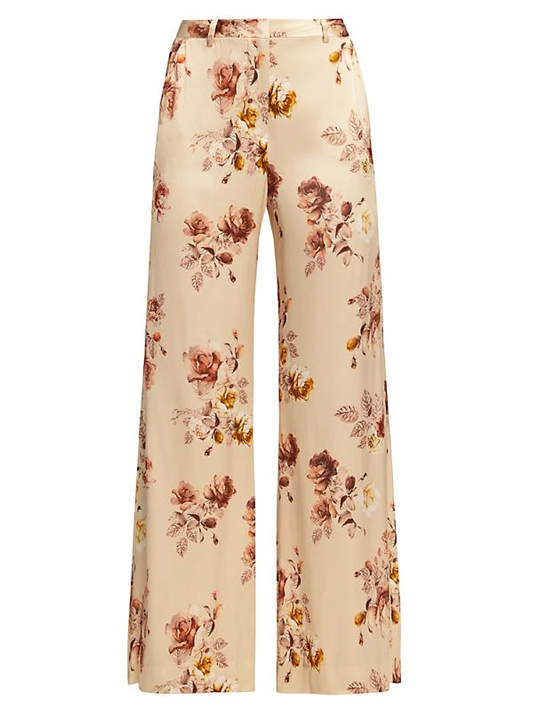 Pilar Floral Wide-Leg Pants